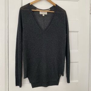Brochu Walker charcoal grey v neck sweater